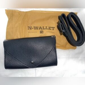N wallet purse with chain and belt loop